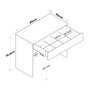 Hanah Home Bj104 - 2342 Mesa de maquillaje Blanca
